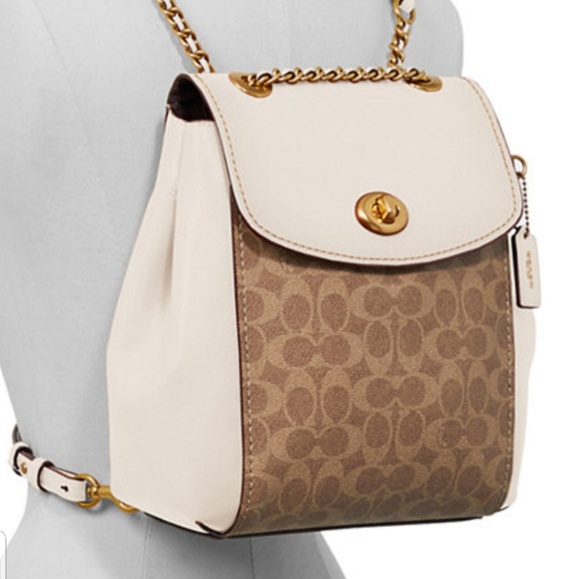 Coated canvas signature convertible backpack main image 2